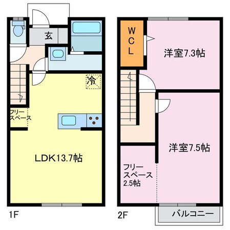 Maison du Matsubara Aの物件間取画像